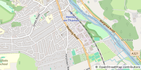 Map of Henley-on-Thames, Oxfordshire