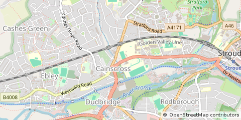 Map of Stroud, Gloucestershire