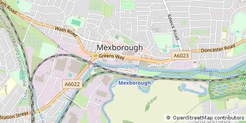 Map of Mexborough, South Yorkshire