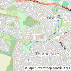 Map of Loughborough, Leicestershire