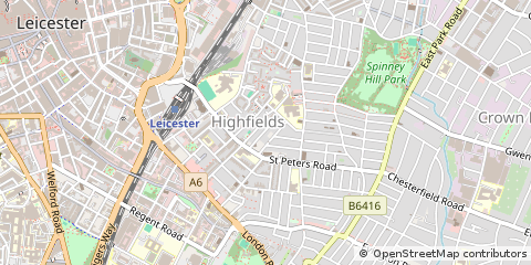 Map of Leicester