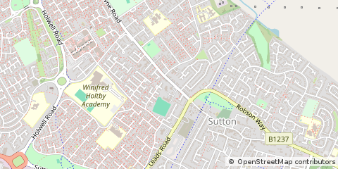 Map of Sutton-on-Hull, Hull
