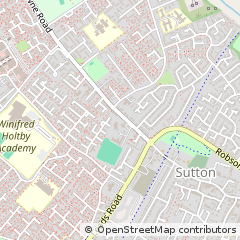 Map of Sutton-on-Hull, Hull