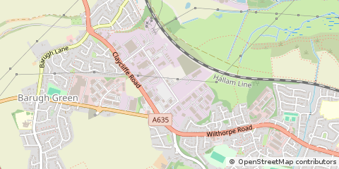 Map of Barnsley, South Yorkshire