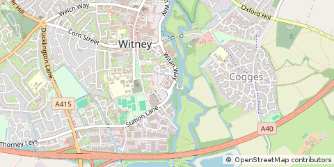 Map of Witney, Oxfordshire