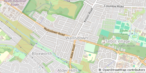 Map of Bournemouth, Dorset