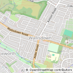 Map of Bournemouth, Dorset