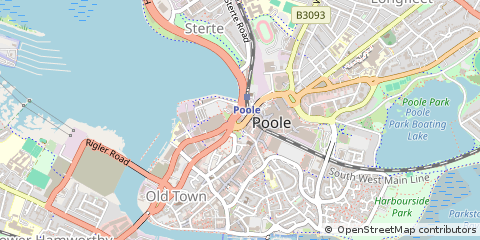 Map of Poole, Dorset