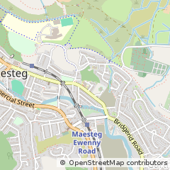 Map of Maesteg, Mid Glamorgan