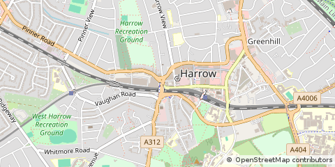 Map of Harrow, Middlesex