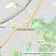Map of Haslemere, Surrey