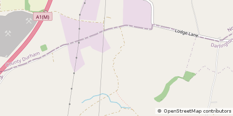 Map of Darlington, County Durham