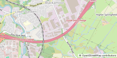 Map of Blackburn, Lancashire