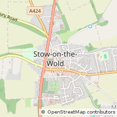Map of Stow on the Wold, Gloucestershire