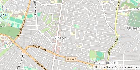 Map of Bournemouth, Dorset