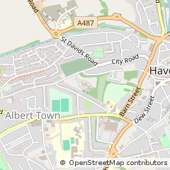 Map of Haverfordwest