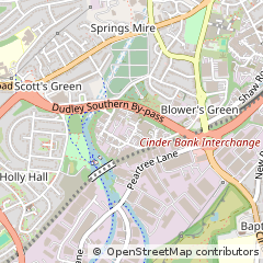 Map of Dudley, West Midlands