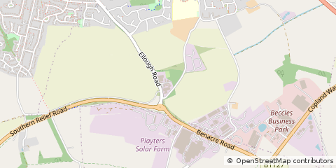Map of Beccles, Suffolk
