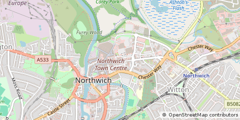 Map of Northwich, Cheshire