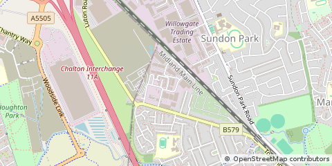 Map of Luton, Bedfordshire