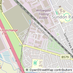 Map of Luton, Bedfordshire