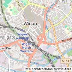 Map of Wigan, Lancashire
