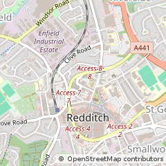 Map of Redditch, Worcestershire