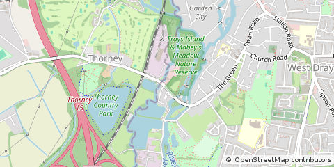 Map of West Drayton, Middlesex