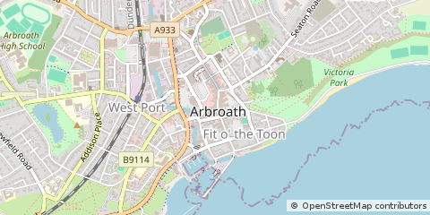 Map of Arbroath