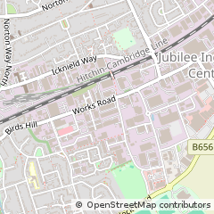 Map of Letchworth Garden City, Hertfordshire