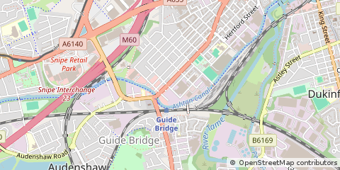 Map of Ashton-Under-Lyne, Lancashire