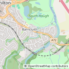 Map of Hamilton, Lanarkshire