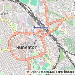 Map of Nuneaton, Warwickshire