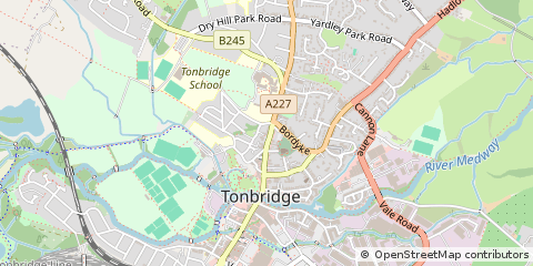 Map of Tonbridge, Kent