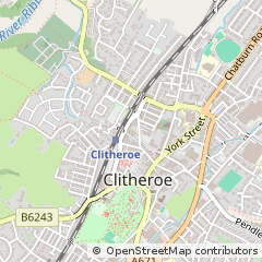 Map of Clitheroe, Lancashire