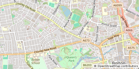 Map of Bolton, Lancashire