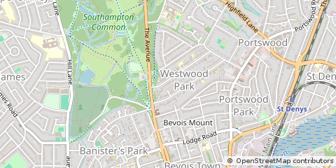 Map of Southampton, Hampshire
