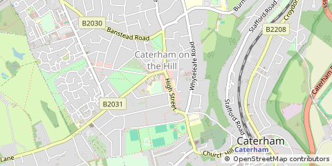 Map of Caterham, Surrey