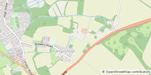 Map of Pampisford, Cambridgeshire