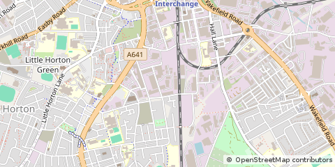 Map of Bradford, West Yorkshire