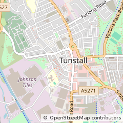 Map of Stoke on Trent, Staffordshire