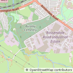 Map of Burnley, Lancashire