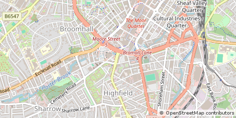 Map of Sheffield