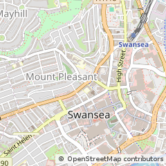 Map of Swansea