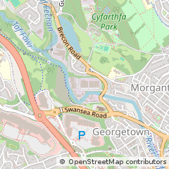 Map of Merthyr Tydfil, Rhondda Cynon Taff