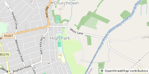 Map of Southport, Merseyside