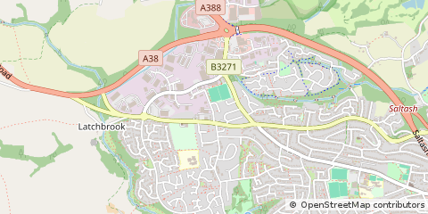 Map of Saltash, Cornwall
