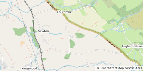 Map of Bicknoller, Somerset