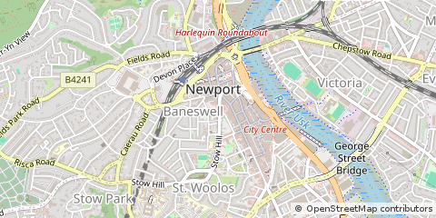 Map of Newport, South Wales