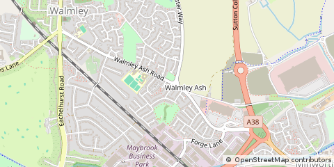 Map of Sutton Coldfield, West Midlands